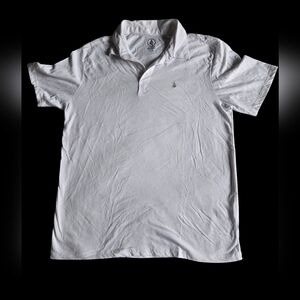 Volcom White Polo Shirt Size L